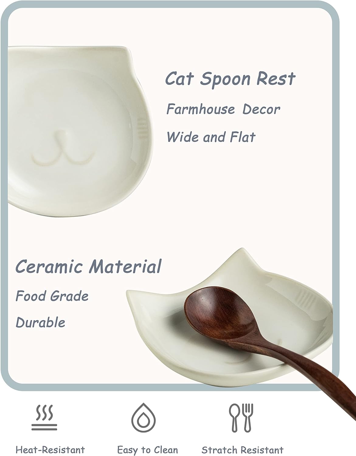 Spoon Rest for Stove Top, Spoon Rest, Spoon Holder for Kitchen Counter -5.12 Spoon Rest for Stove Top, Spoon Rest, Spoon Holder for Kitchen Counter -5.12
